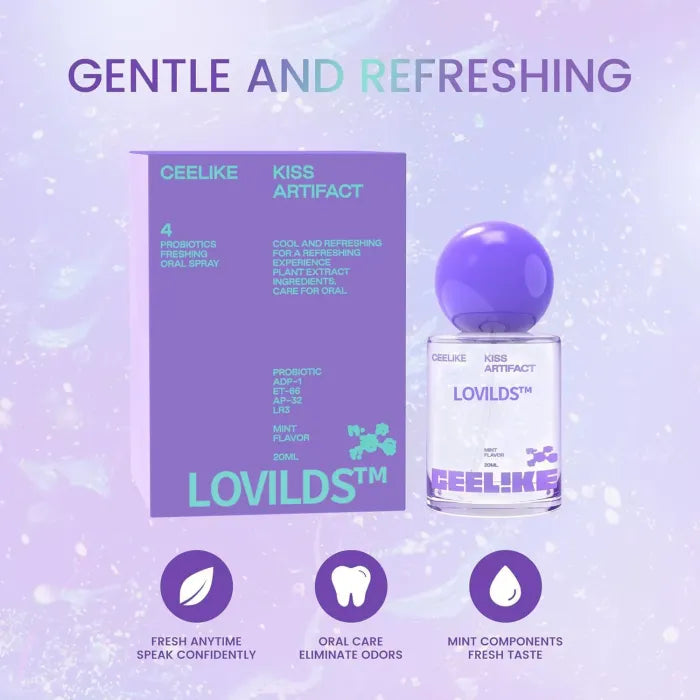 đ3-Second Fresh Breath LOVILDS⢠Probiotic Oral Spray | Fresh Breath & Oral Health That Hits Hard