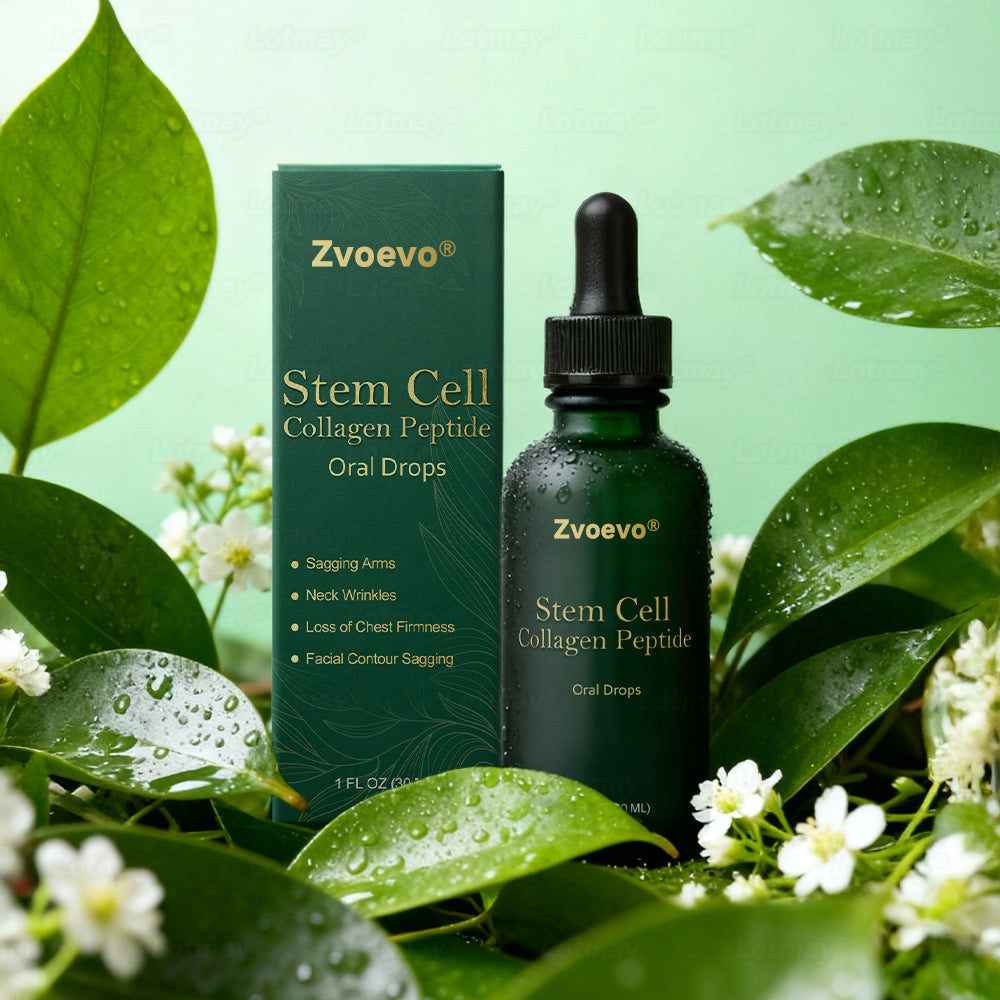 🖤Zvoevo® 𝑆𝑡𝑒𝑚 𝐶𝑒𝑙𝑙 & 𝐶𝑜𝑙𝑙𝑎𝑔𝑒𝑛 𝑃𝑒𝑝𝑡𝑖𝑑𝑒 𝑂𝑟𝑎𝑙 𝐷𝑟𝑜𝑝𝑠 🌱(Lift & Firm Sagging Skin & Reduce Wrinkle Formation)💧 (upsell)