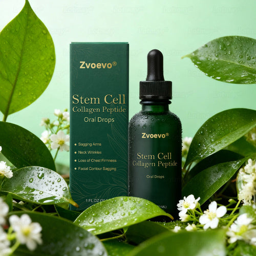 🖤Zvoevo® 𝑆𝑡𝑒𝑚 𝐶𝑒𝑙𝑙 & 𝐶𝑜𝑙𝑙𝑎𝑔𝑒𝑛 𝑃𝑒𝑝𝑡𝑖𝑑𝑒 𝑂𝑟𝑎𝑙 𝐷𝑟𝑜𝑝𝑠 🌱(Lift & Firm Sagging Skin & Reduce Wrinkle Formation)💧 (upsell)